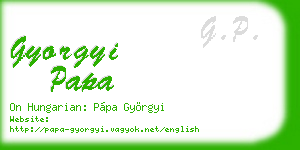 gyorgyi papa business card